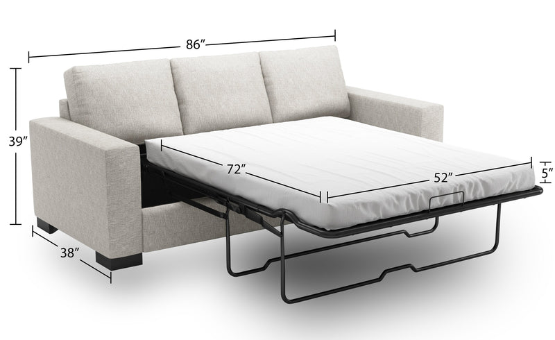 Sofa Lab Track Sofa Bed - Luxury Silver