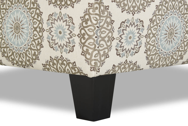 Tula Fabric Accent Ottoman - Twilight