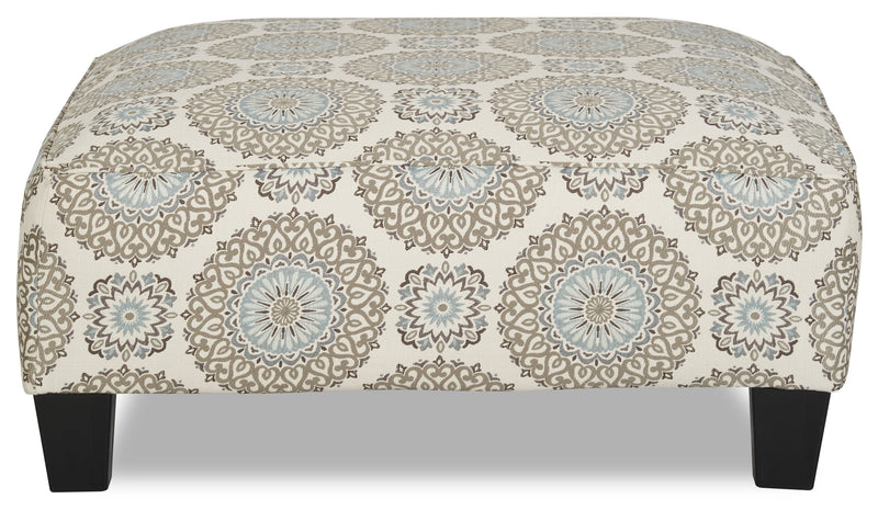 Tula Fabric Accent Ottoman - Twilight