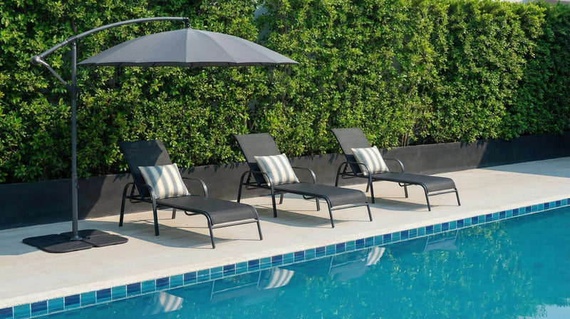 Tuscany Patio Lounger - Black