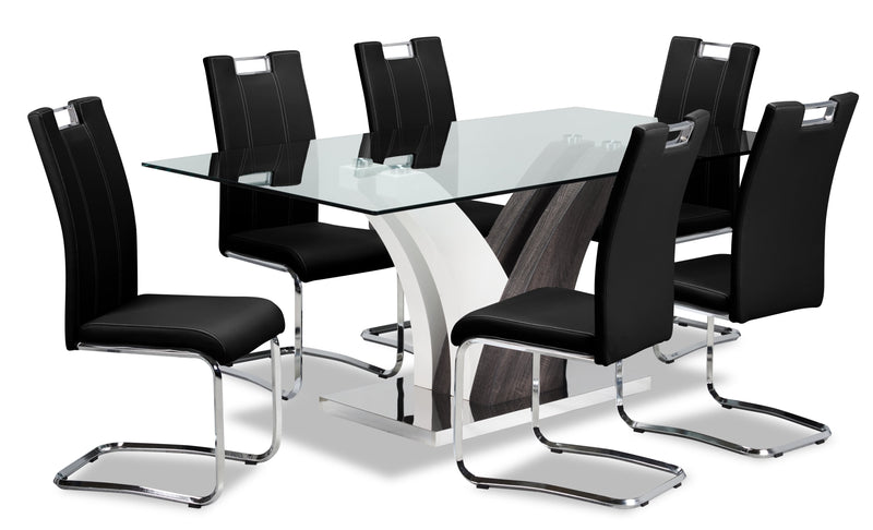 Tuxedo 7-Piece Dining Package – Black