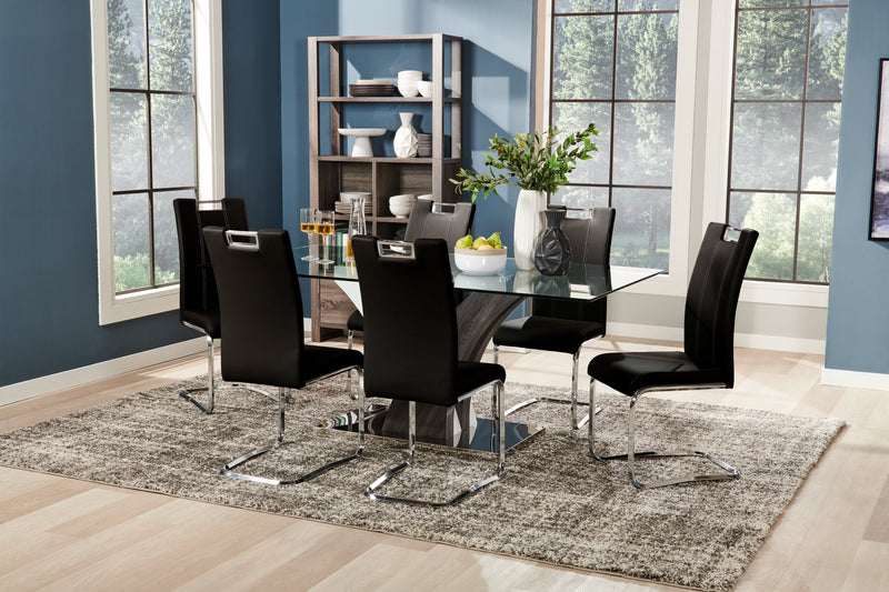 Tuxedo 7-Piece Dining Package – Black