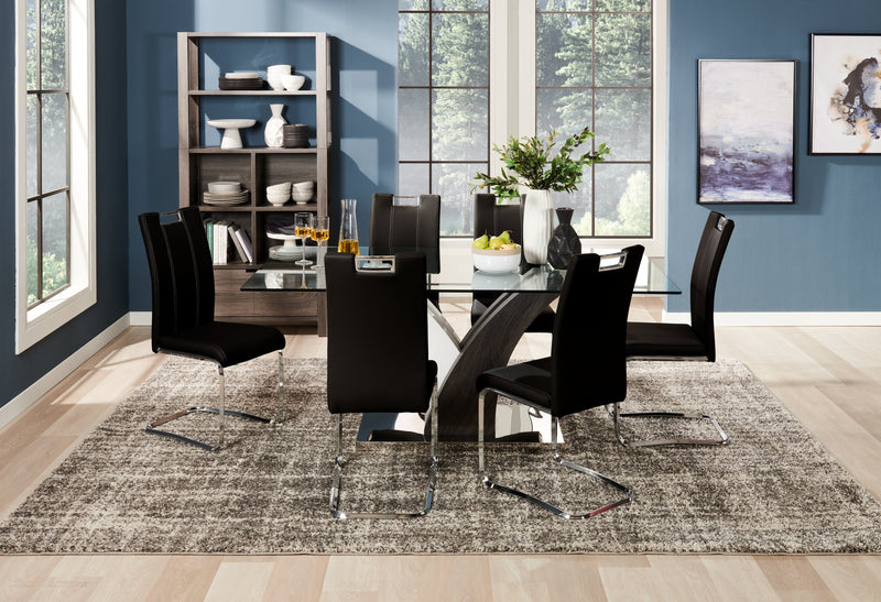 Tuxedo 7-Piece Dining Package – Black