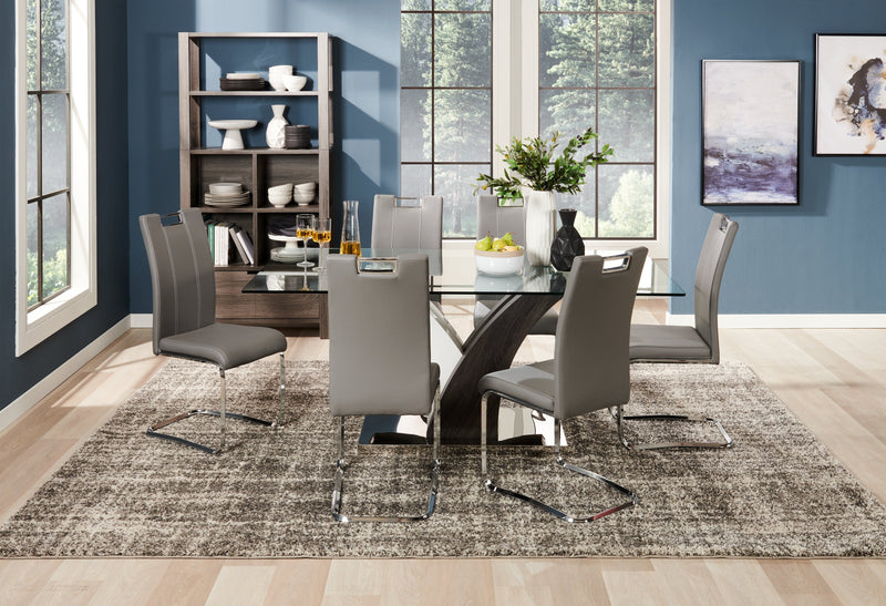 Tuxedo 7-Piece Dining Package – Grey