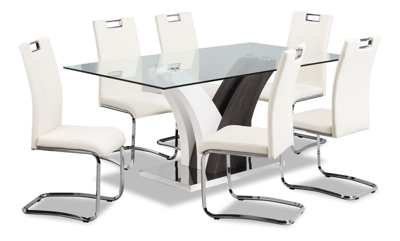 Tuxedo 7-Piece Dining Package - White
