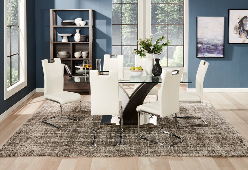 Tuxedo 7-Piece Dining Package - White