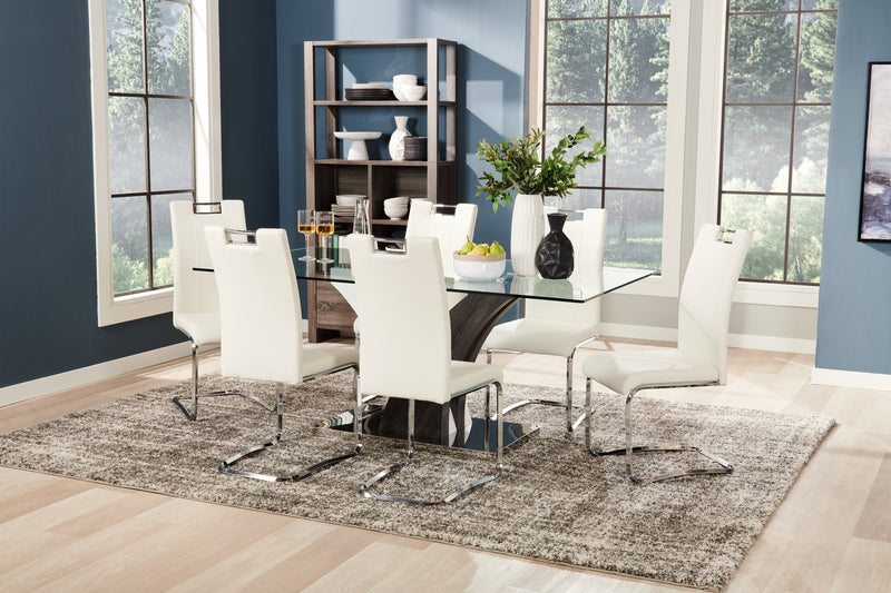 Tuxedo 7-Piece Dining Package - White