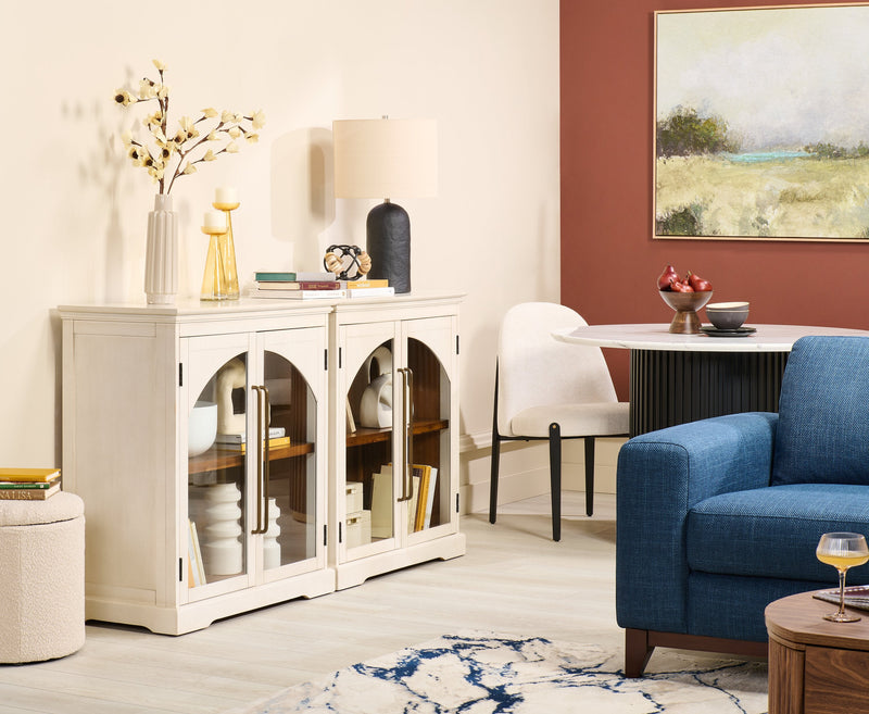 Twyla Solid Wood Accent Cabinet - White