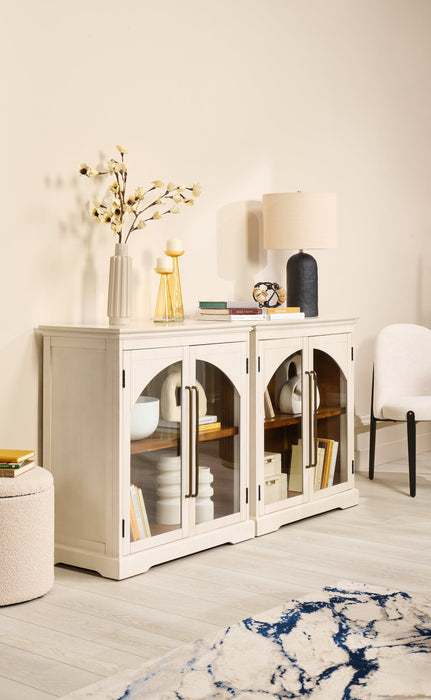 Twyla Solid Wood Accent Cabinet - White