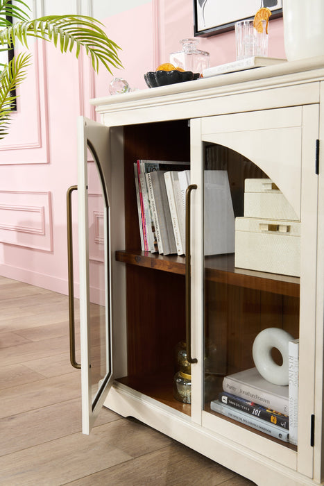 Twyla Solid Wood Accent Cabinet - White
