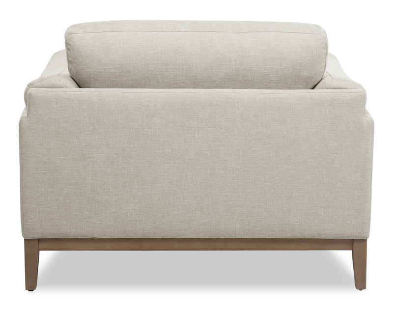 Valley 44\" Fabric Chair with Rubberwood Base and Legs - Sand
