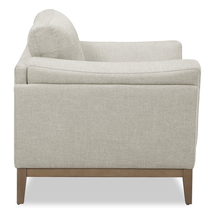 Valley 44\" Fabric Chair with Rubberwood Base and Legs - Sand