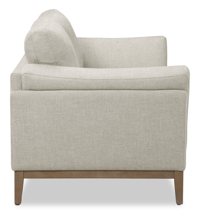 Valley 67.7\" Fabric Loveseat with Rubberwood Base and Legs - Sand