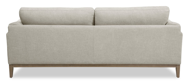 Valley 83.5\" Fabric Sofa with Rubberwood Base and Legs - Sand