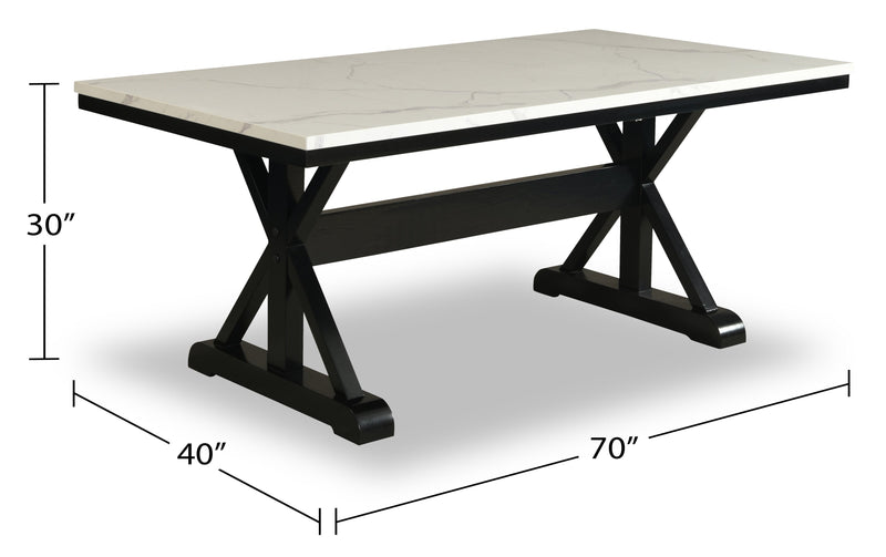 Verona Rectangular Dining Table with Trestle Base
