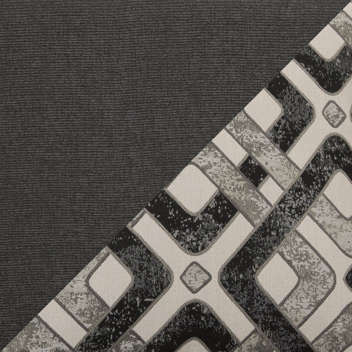 Made in Canada Verona 2-Piece Left-Facing Linen-Look Fabric Sectional with Removable Cushions - Charcoal Grey 