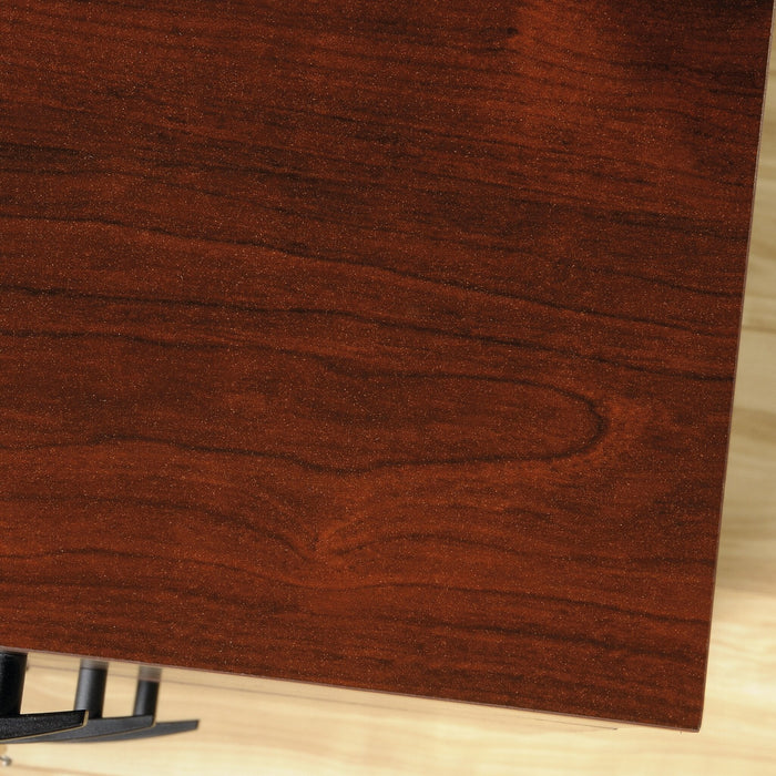 Via Commercial Grade 3-Drawer Filing Cabinet - Cherry & Grey