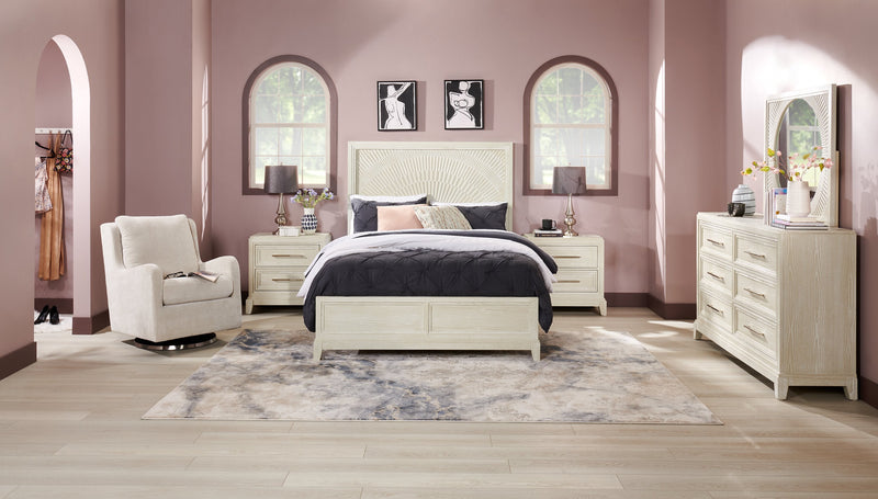 Ellie 29\" Beige Linen-Look Fabric Swivel Glider Accent Chair with Wingback and Recessed Arms 