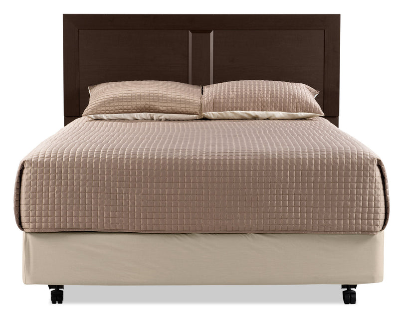Yorkdale Panel Headboard, Made in Canada, Brown - Queen Size 