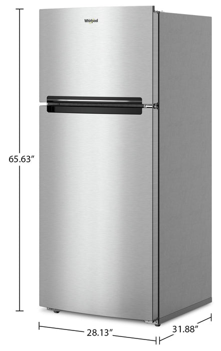 Whirlpool 28\" 16.3 Cu. Ft. Top-Mount Refrigerator - Dolos Steel - WRTX5028PM 