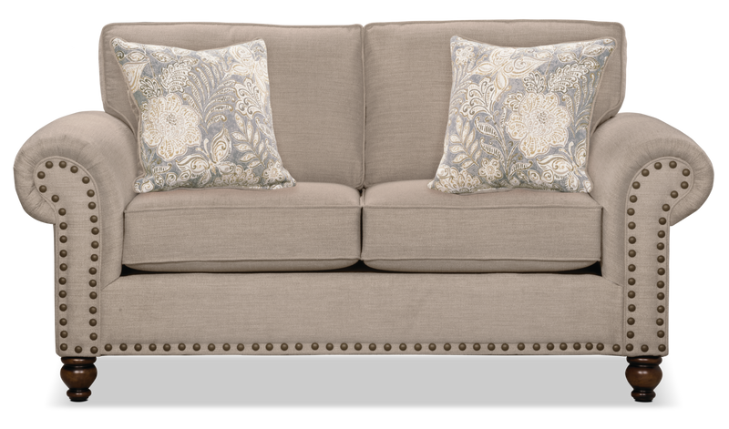 Wynn Chenille Loveseat - Beige