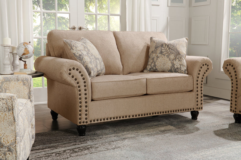 Wynn Chenille Loveseat - Beige