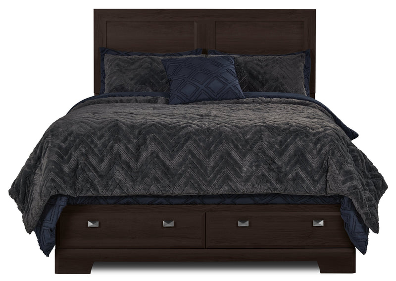 Yorkdale 5-Piece Queen 6 Drawer Storage Bedroom Package - Brown