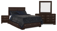 Yorkdale Brown 6-Piece Full Storage Bedroom Package 