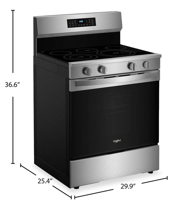 Whirlpool 30\" 5.3 Cu. Ft. Electric Range with No Preheat Air Fry - Stainless Steel - YWFES7030SZ