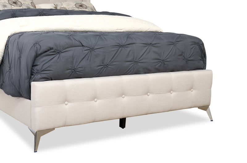 Zara Queen Bed - Beige