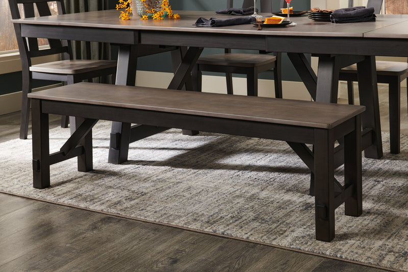 Zao Dining Bench, Melamine, 60\"W - Brown 