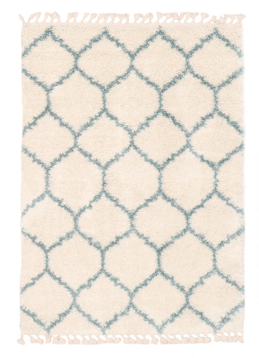 Helma Trellis Cream Shag 6'7\" X 9'6\" Area Rug