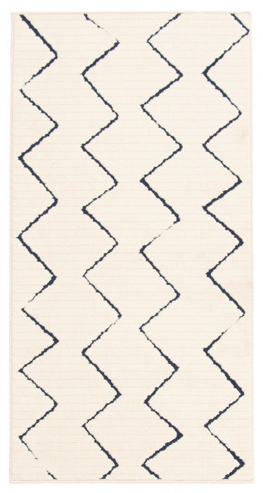 Kimi Blue-Ivory 2'8\" x 4'11\" Area Rug
