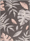 Palta Anthracite-Rose Area Rug - 3'11\" x 5'7\"