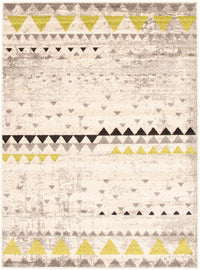 Raja Ivory-Green Area Rug - 3'11