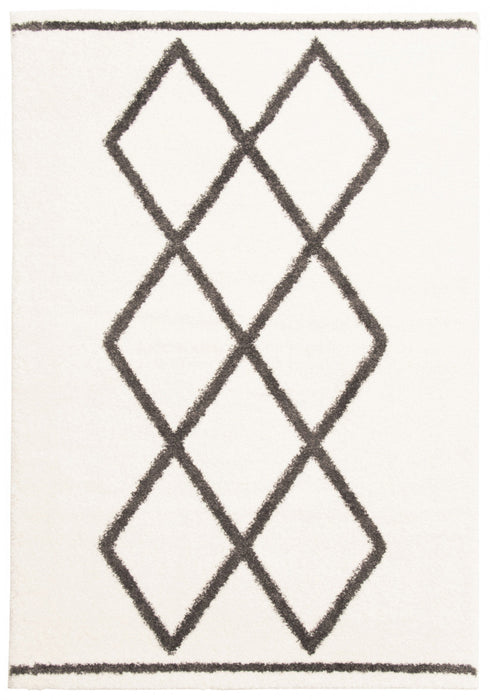 Sophia Ivory Shag 3'11\" x 6'0\" Area Rug