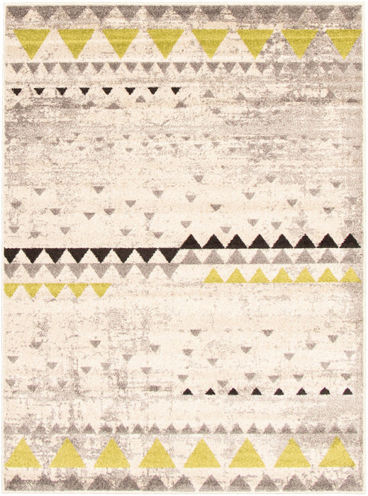 Raja Ivory-Green Area Rug - 7'10\" x 10'2\"