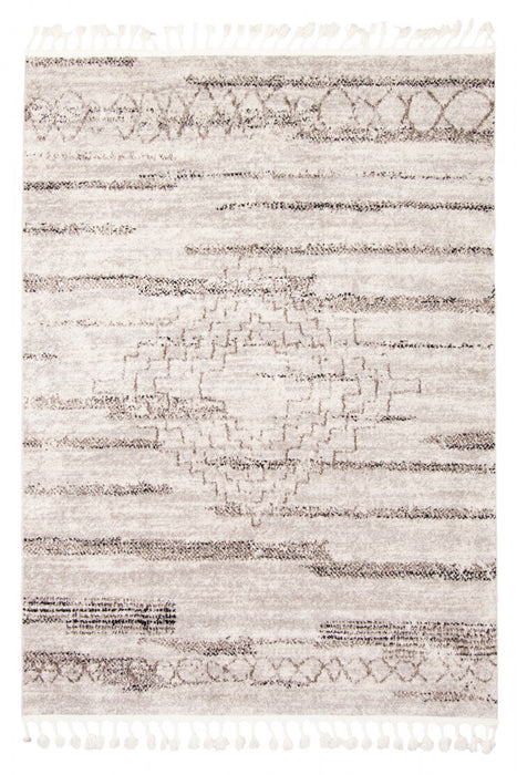 Vera Aztec Ivory/Grey Area Rug - 5'2\" x 7'5\"