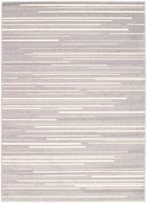 Faith Silver-Cream Area Rug - 3'11\" x 5'7\"