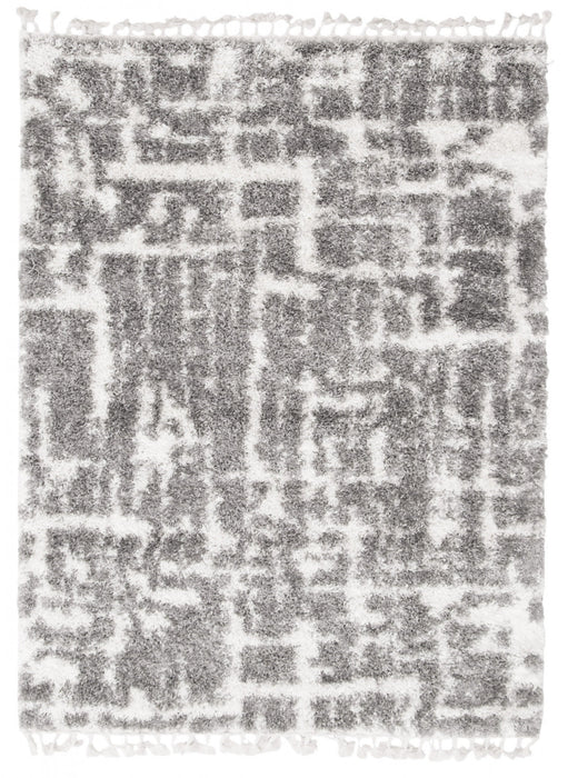 Helma Urban Cream, Dark Grey Shag 3'11\" X 5'11\" Area Rug