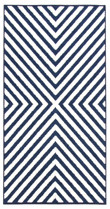 Dodie Blue-Ivory 2'8\" x 4'11\" Area Rug