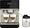 Miele CM 6360 Milk Perfection Obsidian Black With Clean Steel Metallic Finish Espresso Machine 