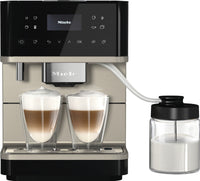 Miele CM 6360 Milk Perfection Obsidian Black With Clean Steel Metallic Finish Espresso Machine 