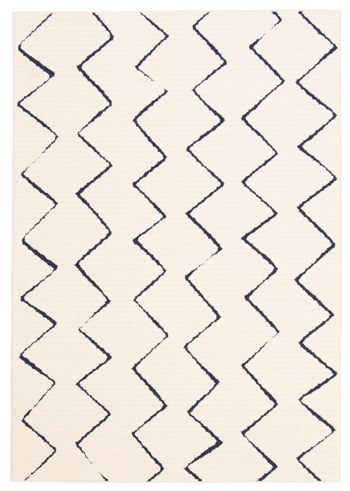 Kimi Blue-Ivory 4'7\" x 6'7\" Area Rug