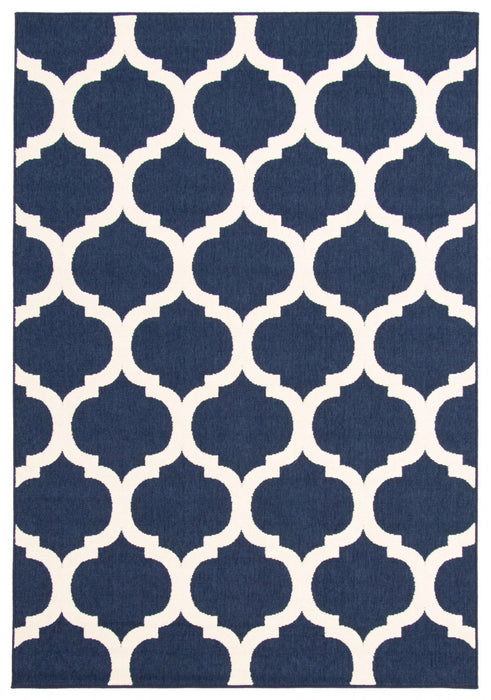 Sophie Ivory-Navy Area Rug - 4'7\" x 6'7\"
