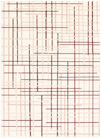 Taite Cream-Bordeaux Area Rug - 7'10