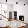 August Geod White-Navy 5'3\" x 7'3\" Area Rug