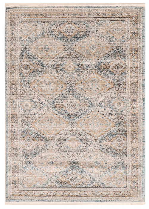 Leandra Taupe/blue Rug 8'0\" X 10'0\" Area Rug