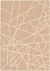 Sadie Abstract Taupe-Champagne Area Rug - 5'3\" x 7'7\"