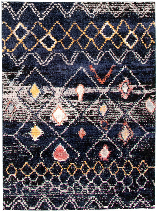 Makondo Classic Navy Blue Area Rug - 5'3\" x 7'3\"